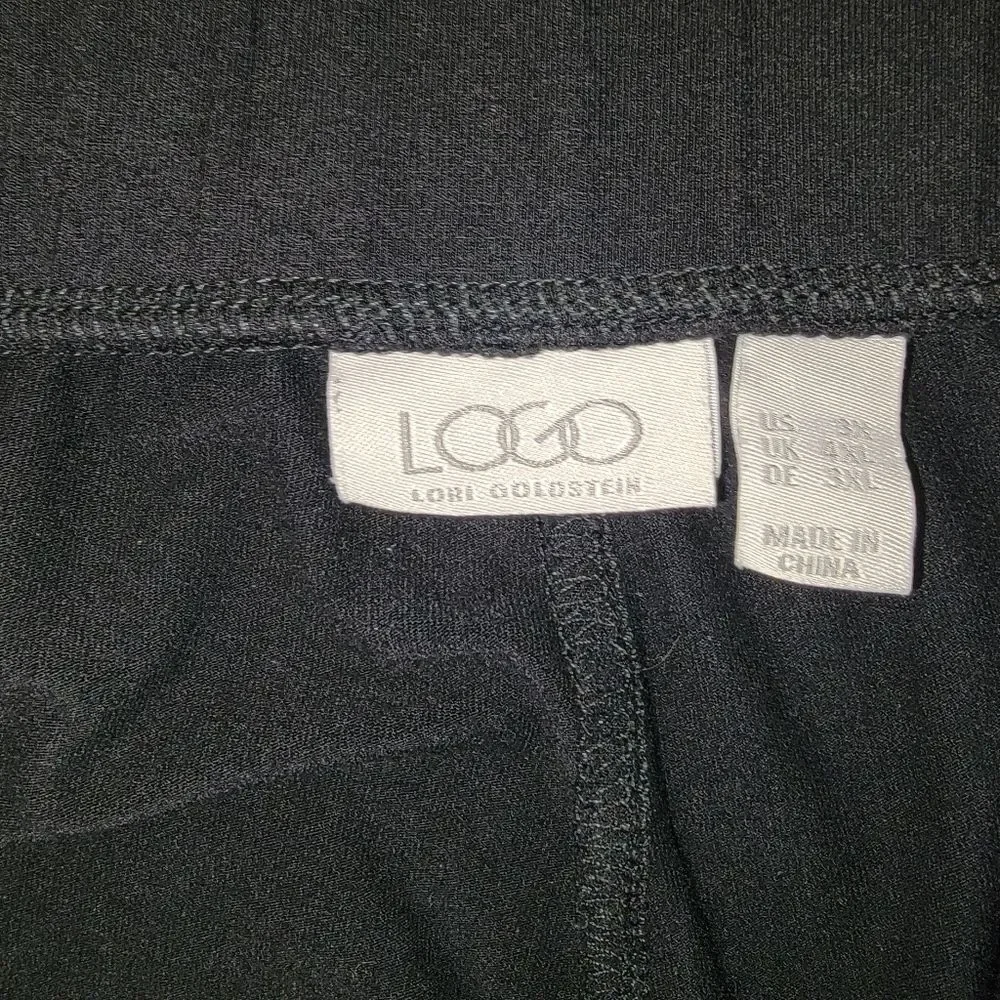LOGO by Lori Goldstein Knit Pull-On Pant with Side Seam Panel 3x
